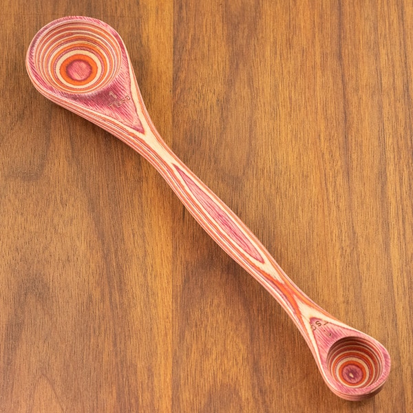 1 tablespoon and 1 teaspoon double spoon red color