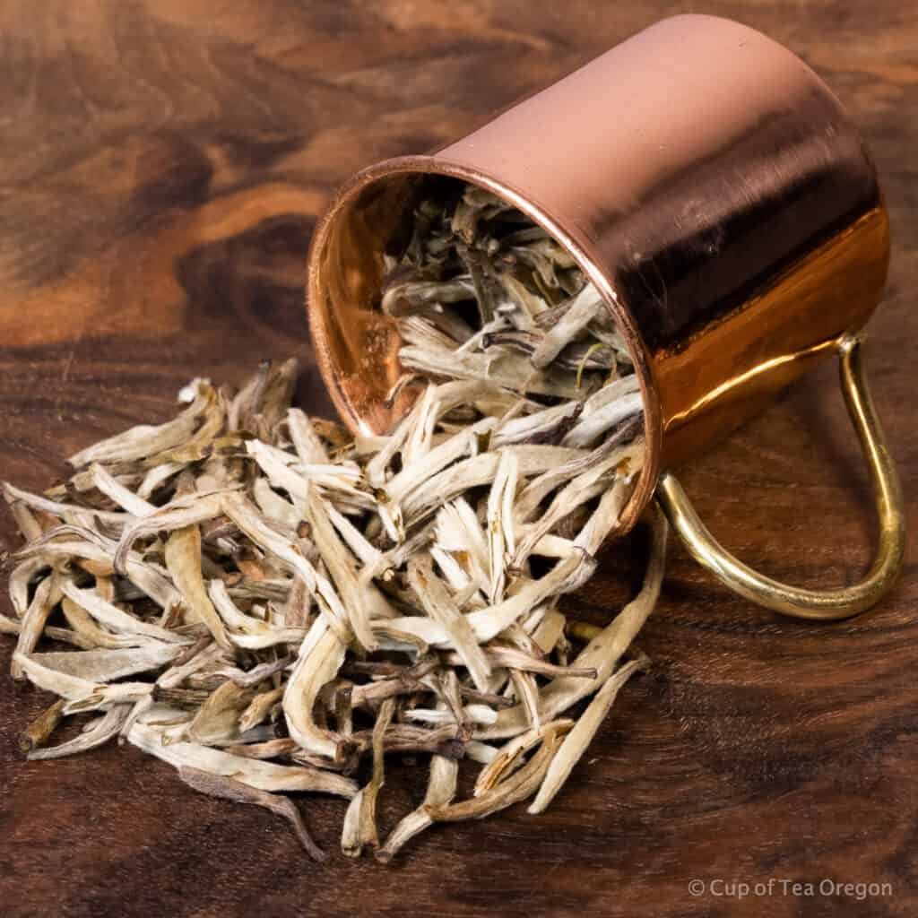 Jasmine Silver Needle loose tea in cup