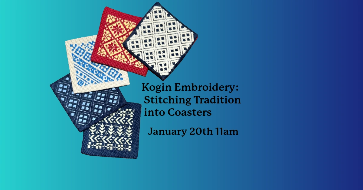 Kogin Embroidery Stitching Tradition into Coasters