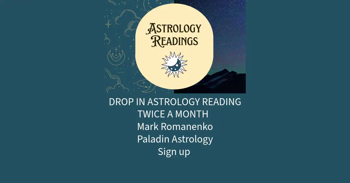 Astrology readings sign at Cup of Tea in Clackamas, OR.
